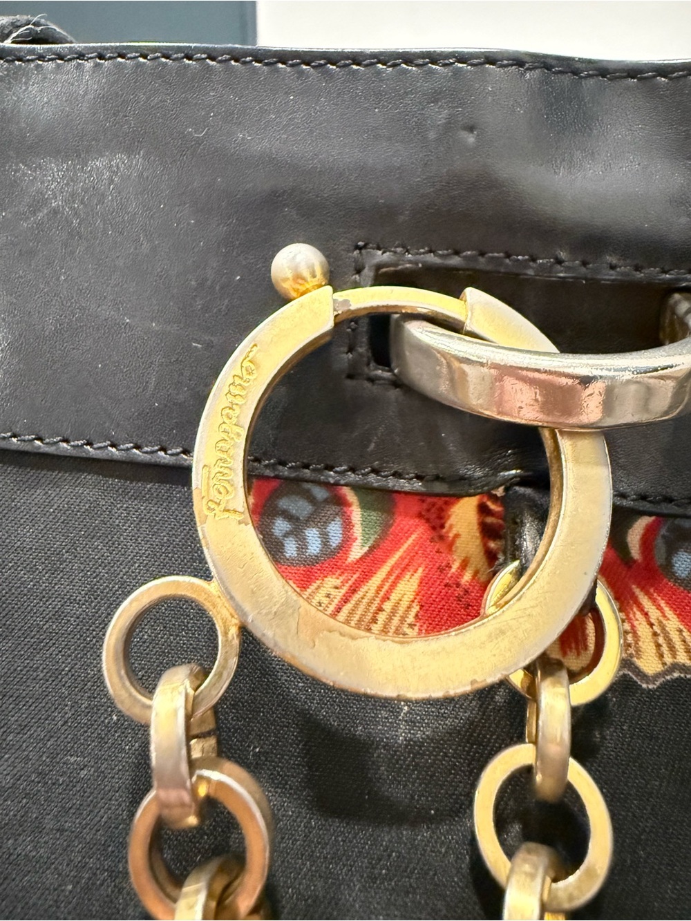 Salvatore Ferragamo Tote with Multicolor Shoe & Butterfly Print - Picture 5 of 14